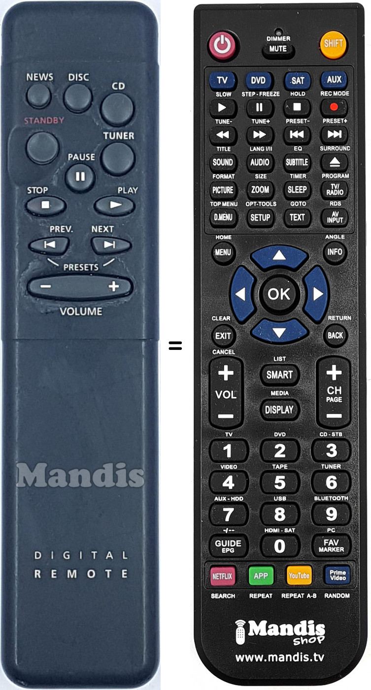 Replacement remote control 313914850212