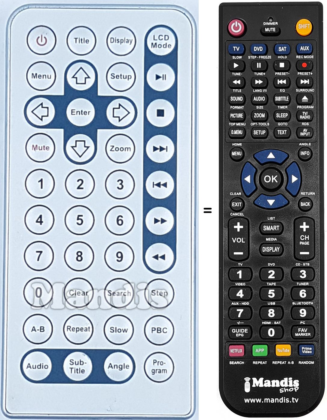 Replacement remote control JX2001B
