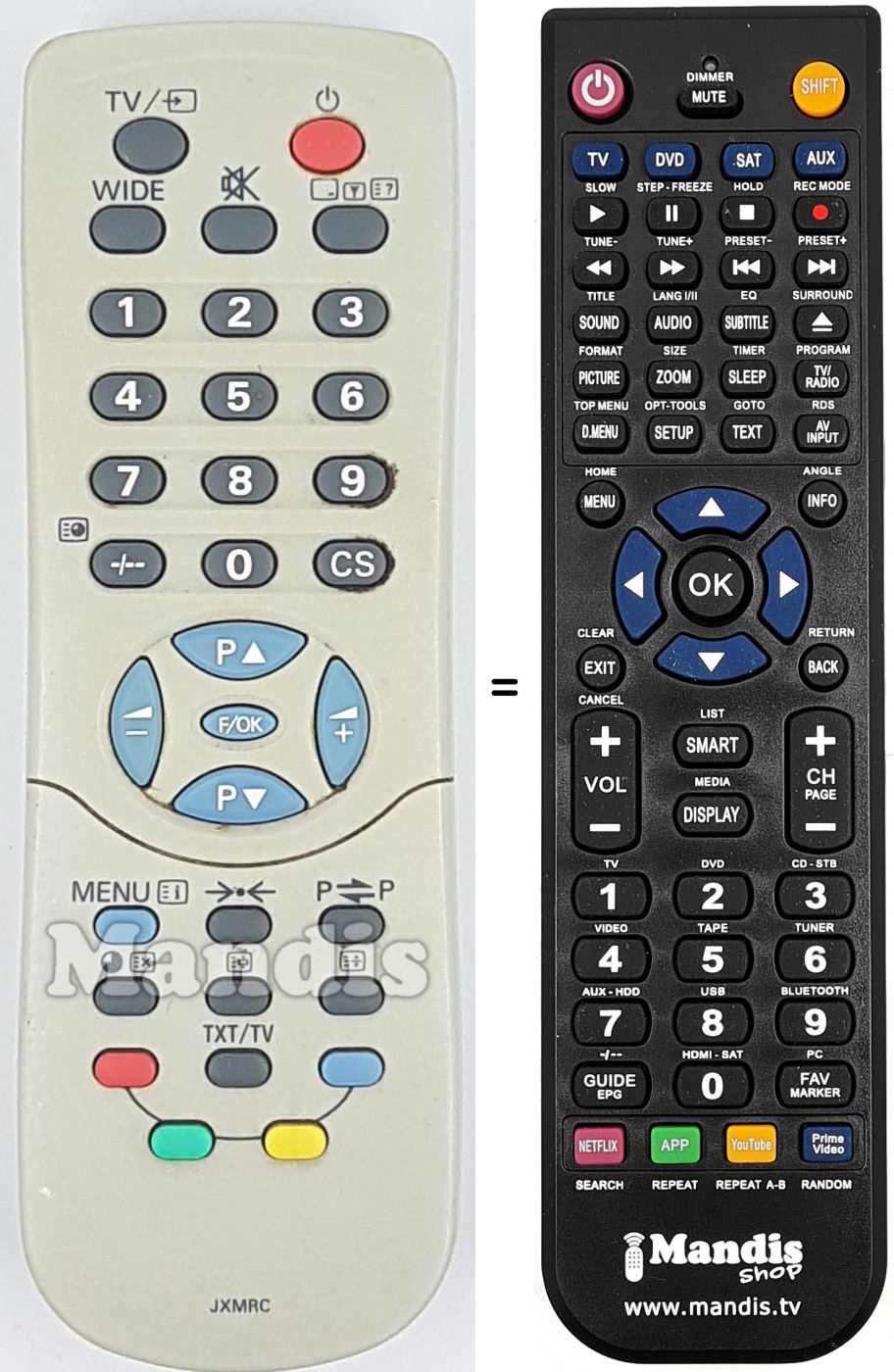 Replacement remote control JXMRC