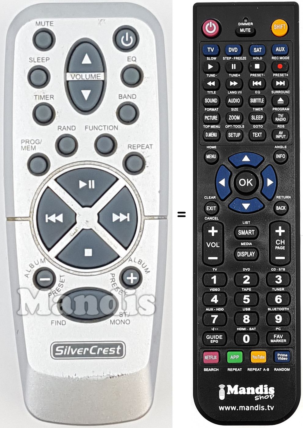 Replacement remote control KH2301