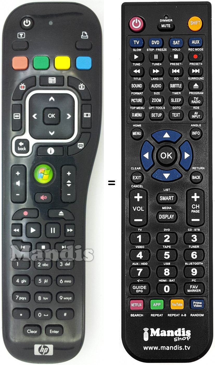 Replacement remote control TSGH-IR01