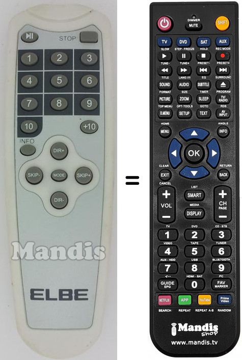 Replacement remote control REMCON1438