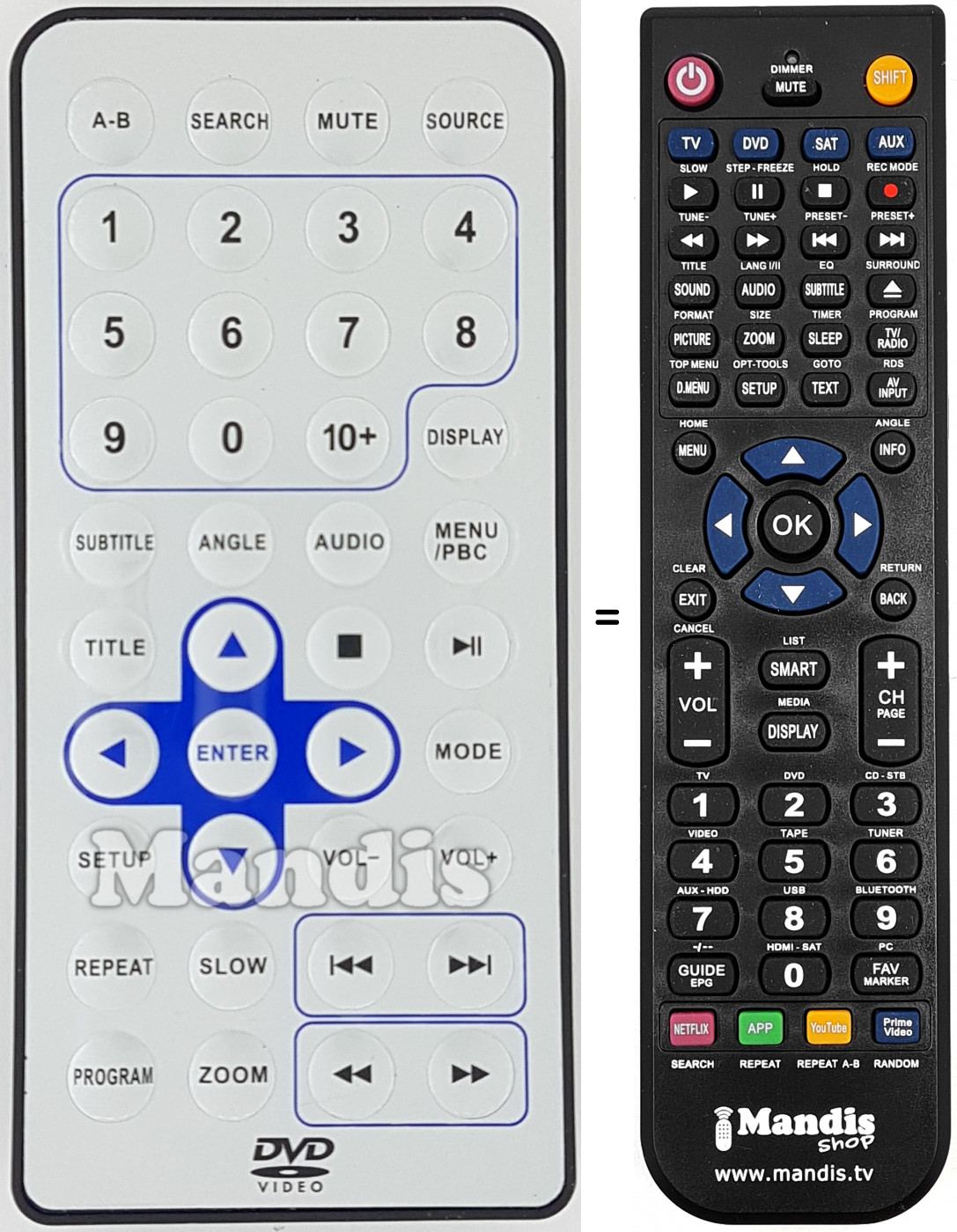 Replacement remote control REMCON1629