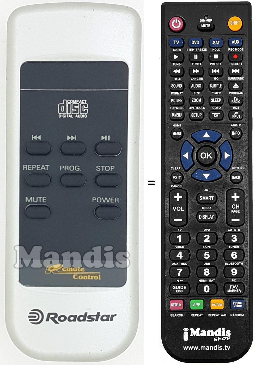 Replacement remote control REMCON1657