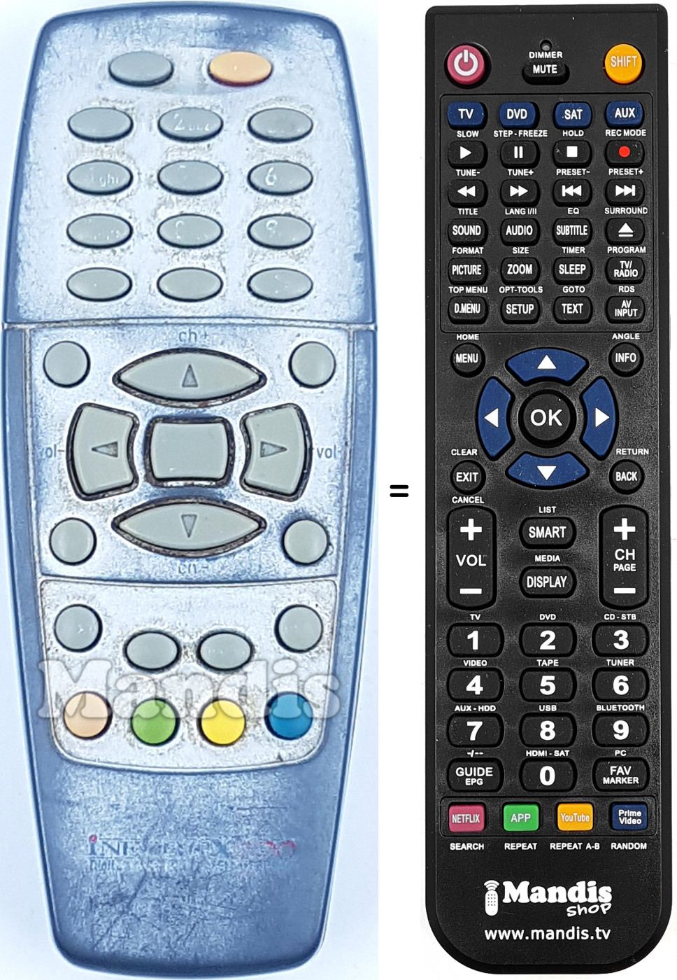 Replacement remote control REMCON1695