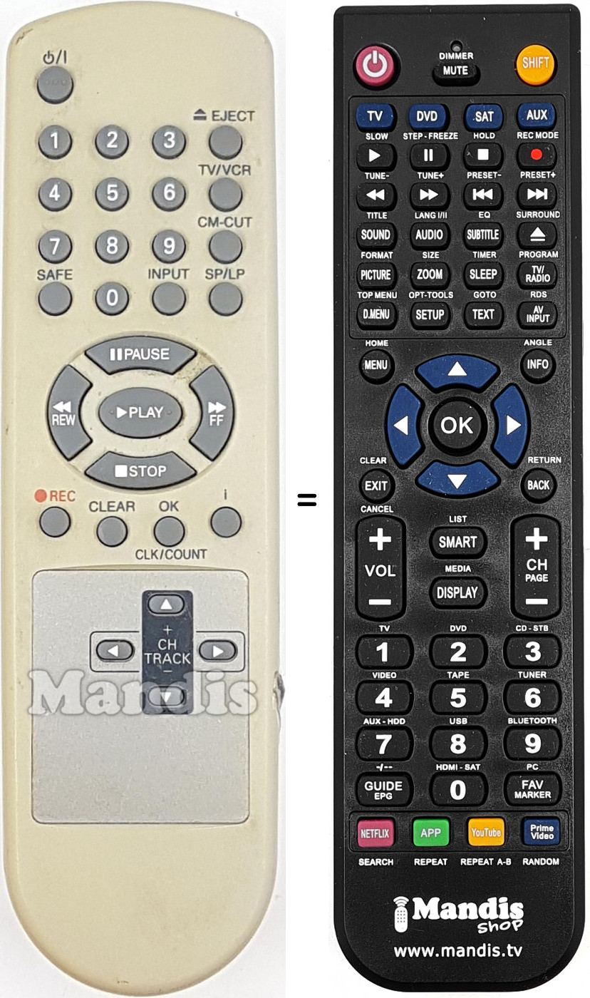 Replacement remote control REMCON1716