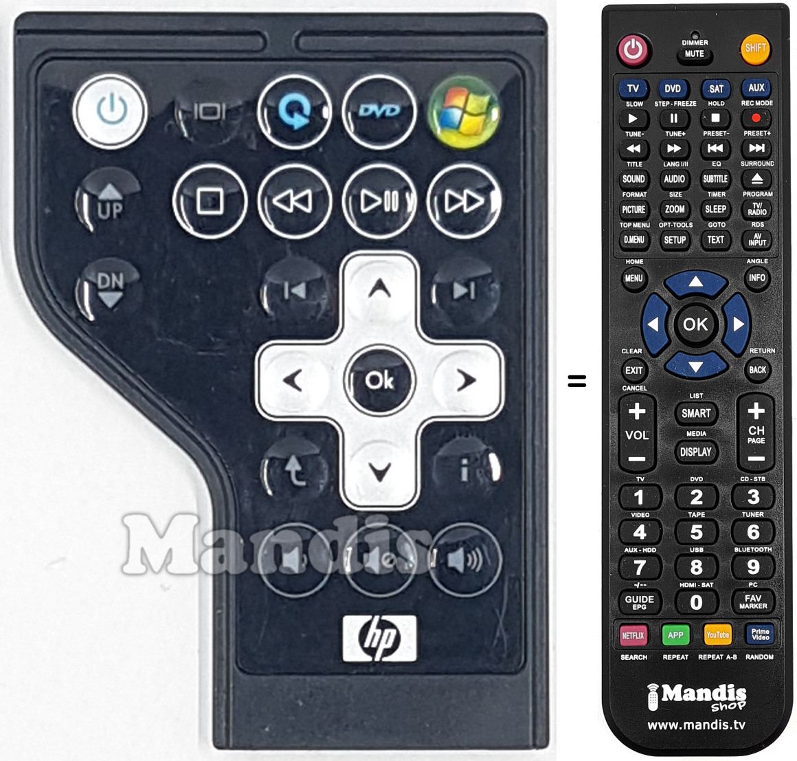 Replacement remote control REMCON1790