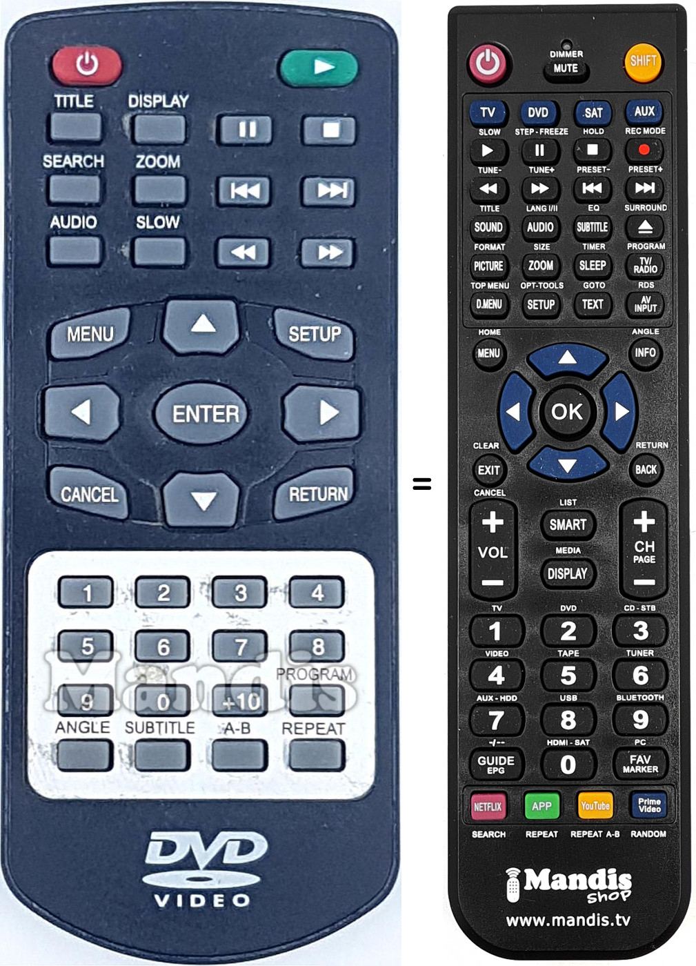 Replacement remote control REMCON1875