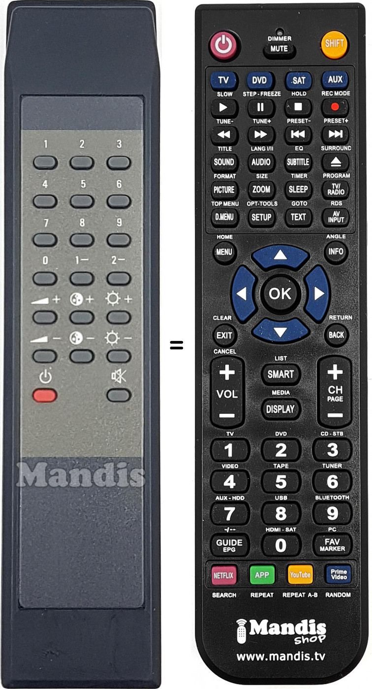 Replacement remote control REMCON1904