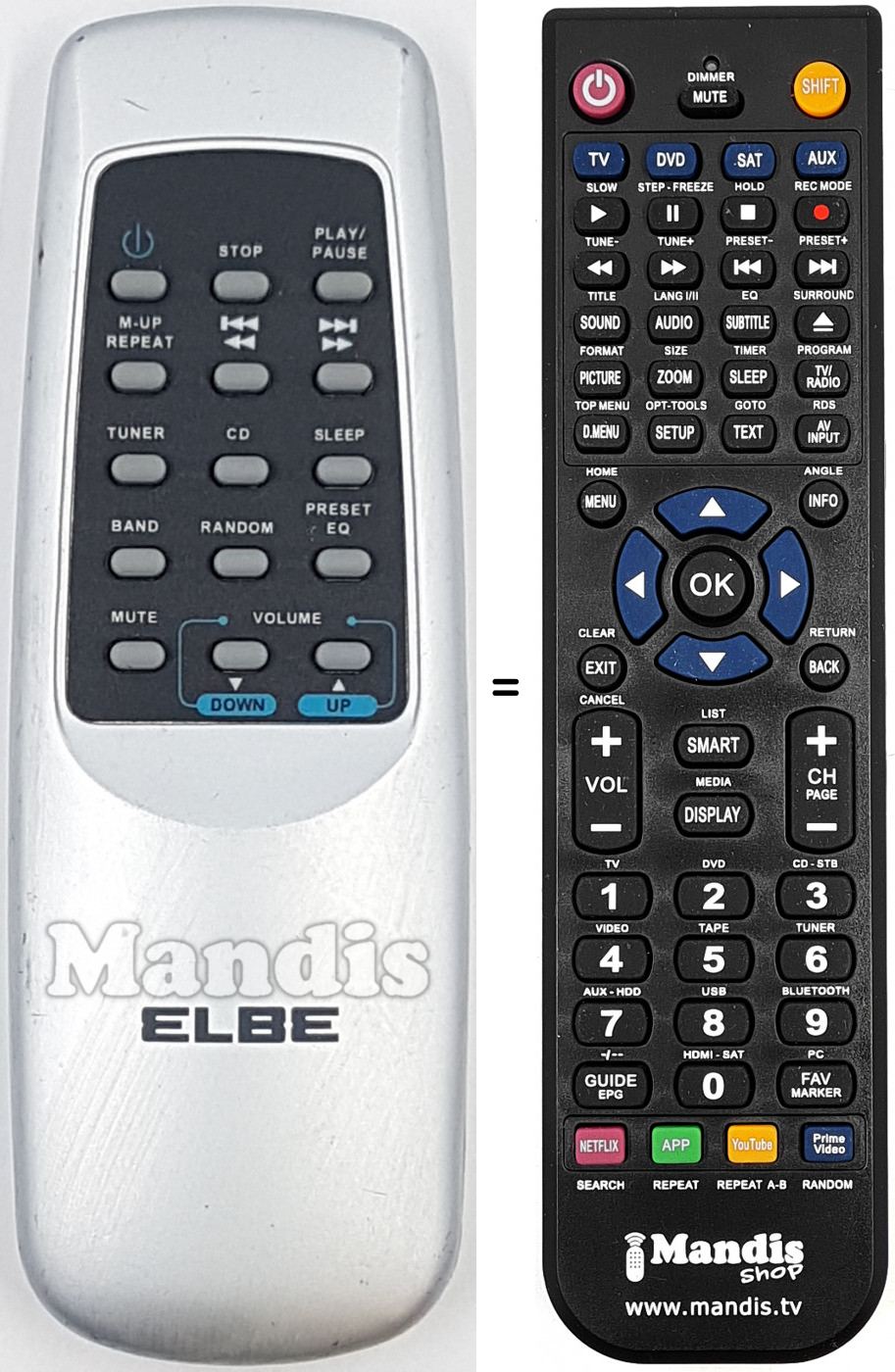 Replacement remote control REMCON1957