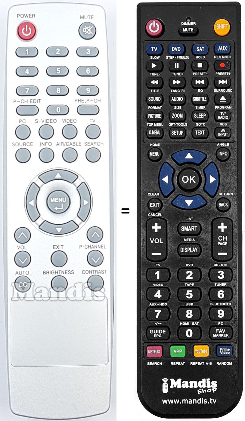 Replacement remote control REMCON1966