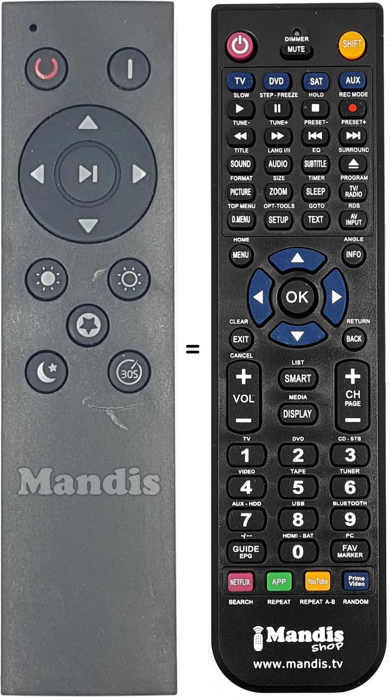 Replacement remote control REMCON2047
