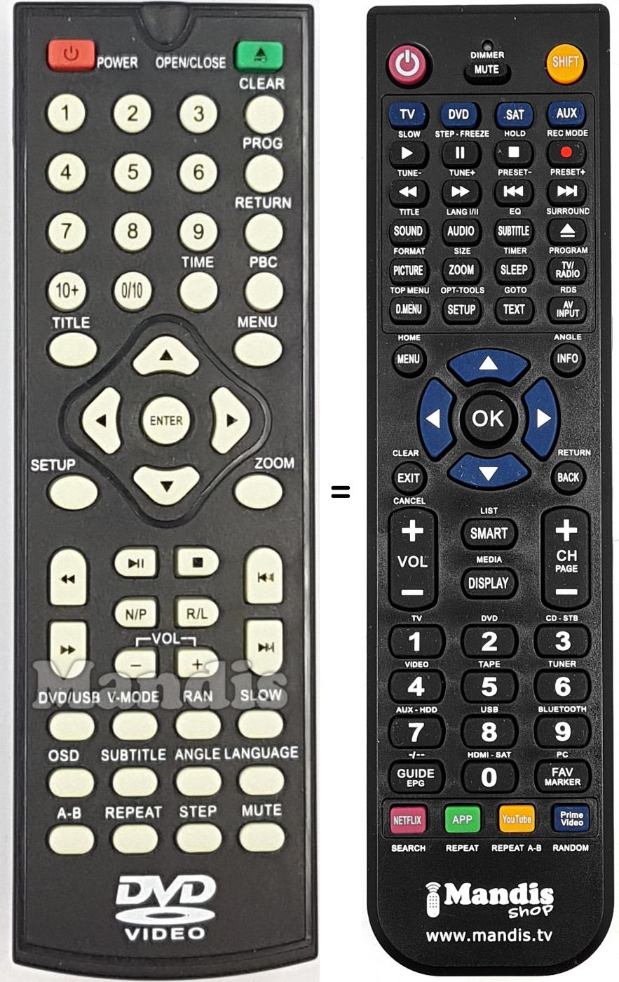 Replacement remote control REMCON2176