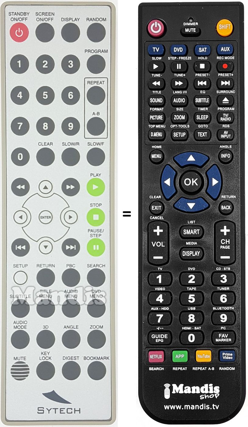 Replacement remote control SY-4101