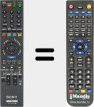 Replacement remote control for RMT-B103A (148074011)