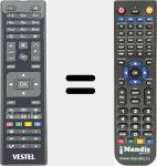Replacement remote control for RC4878 (23393429)