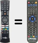 Replacement remote control for RC4390P (23573871)