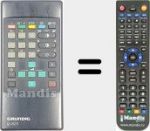 Replacement remote control for TELEPILOT 623 (296220570100)