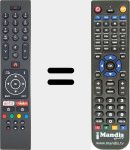 Replacement remote control for RC43135 (30100814)