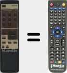 Replacement remote control for RC-824 (3990350003)