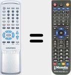 Replacement remote control for DR4500DD (759551120100)