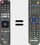 Replacement remote control for AKB72975301