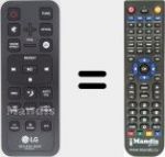 Replacement remote control for AKB74435311