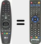 Replacement remote control for AKB74495302