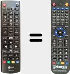 Replacement remote control for AKB74915325