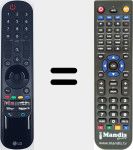 Replacement remote control for MR21GA (AKB76036201)