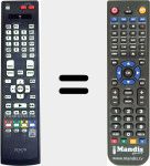 Replacement remote control for RC-1151 (307010072017D)