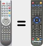 Replacement remote control for RC1165