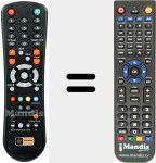 Replacement remote control for HD-2000