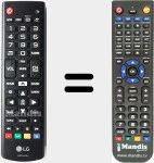 Replacement remote control for AKB74915304