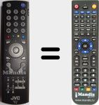 Replacement remote control for RM-C 1821 (RMC1821B1C)