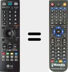 Replacement remote control for AKB33871408