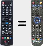 Replacement remote control for AKB73975728