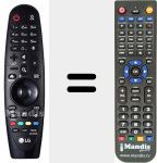 Replacement remote control for AKB74896401
