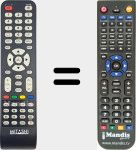 Replacement remote control for MIE020V25