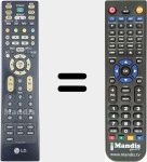 Replacement remote control for LD73A (MKJ39170804)