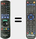 Replacement remote control for N2QAYB000466