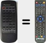 Replacement remote control for PWW1168