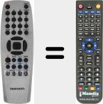 Replacement remote control for REMCON1456