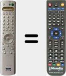 Replacement remote control for RM-Y 1102 (147828512)
