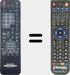 Replacement remote control for RRMCGA245AWSA