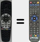 Replacement remote control for ROMTELECOM (REMCON1476)