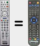 Replacement remote control for RM-ED011W (148077821)