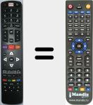 Replacement remote control for 04TCLTEL0249