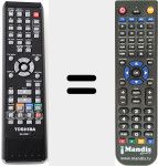 Replacement remote control for SE-R0311 (79104072)