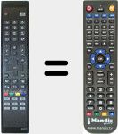 Replacement remote control for RC4822 (23070686)